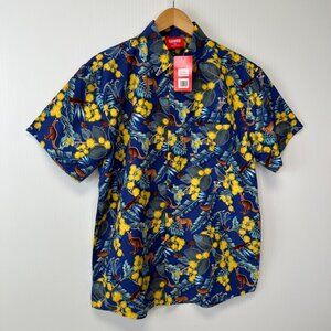 Lowes Button Up Men Medium Koala Kangaroo Floral Shirt Australia Party Core Ne